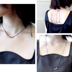 2WAY Brass Beadsネックレス/Black(Gold&Silver)真鍮ビーズネックレス 1枚目の画像