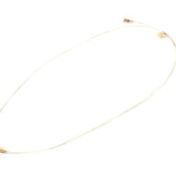 2 WAY黃銅珠子項鍊/白色（金色和銀色）黃銅珠子項鍊 第1張的照片