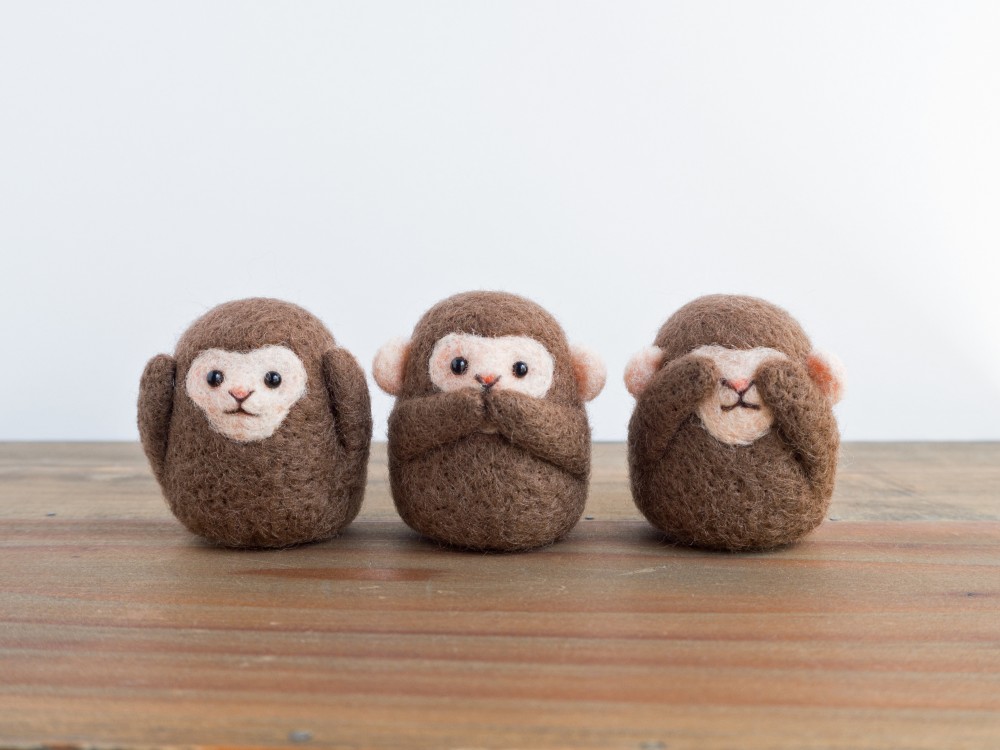 三猿 羊毛フェルト Fatty Rabbit 通販 5564634｜Creema(クリーマ)