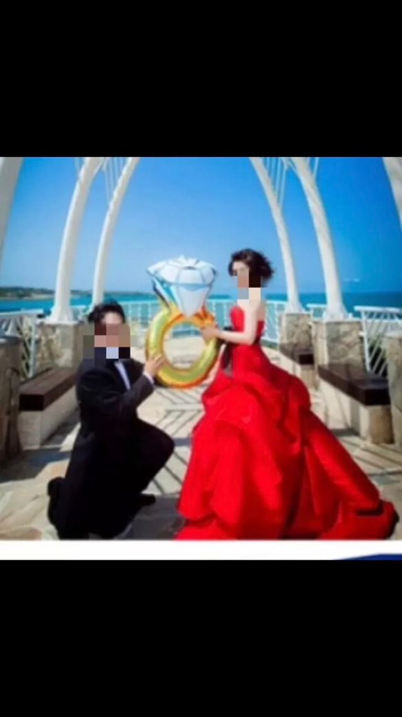 指輪 リング バルーン 80cm 婚約　結婚式 前撮り プロポーズ 1枚目の画像