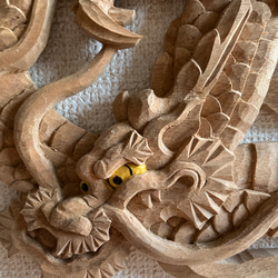 木彫りの龍　手彫り　龍神　壁掛け　神龍 3枚目の画像