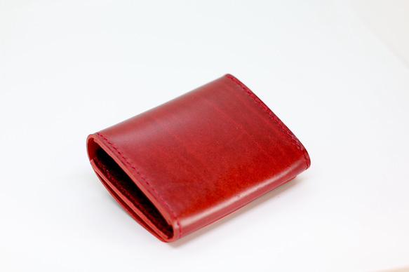 【革の宝石 】ルガトー  大人可愛い ハート ミニ財布 コンパクト財布 3枚目の画像