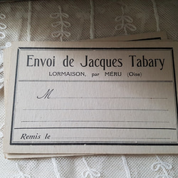 フランスヴィンテージ　Jacques Tabaryさんからのカード 1枚目の画像