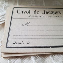 フランスヴィンテージ　Jacques Tabaryさんからのカード 2枚目の画像