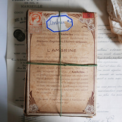 フランスアンティーク　紙製湿布剤箱 AMBRINE アールヌーボー 6枚目の画像