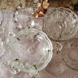 フランスアンティーク　シャンデリアパーツ／クリスタルガラス　大きめドロップB 8枚目の画像