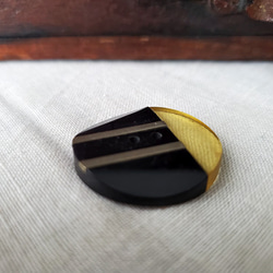 フランス 1910-1930年 アールデコ ガラリット＆ベークライトボタン 27mm 3枚目の画像