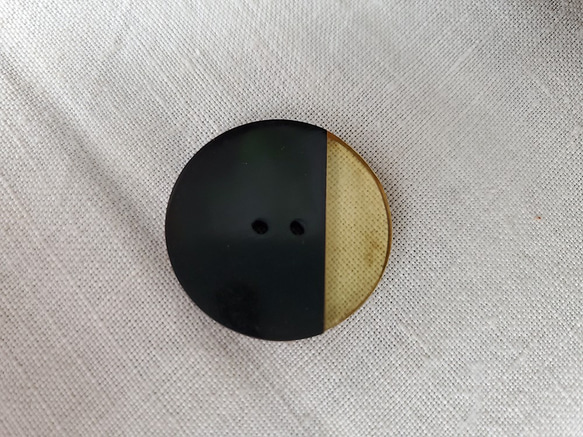 フランス 1910-1930年 アールデコ ガラリット＆ベークライトボタン 27mm 4枚目の画像