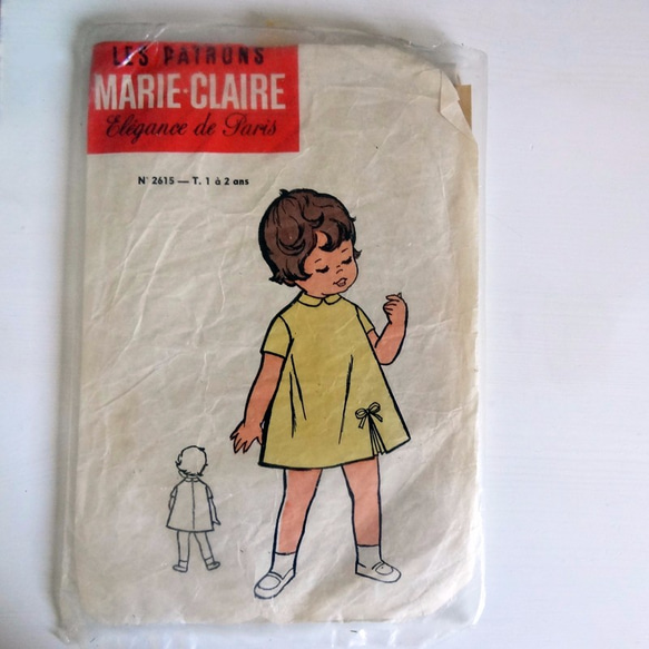 フランスヴィンテージ　型紙　marie claire 1枚目の画像