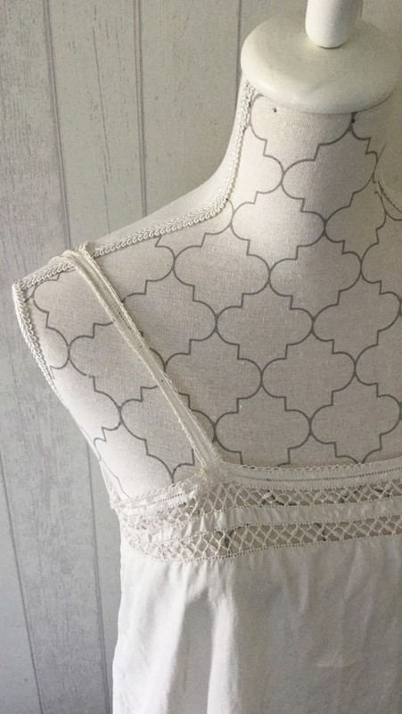 フランスアンティーク　コットン　キャミワンピース