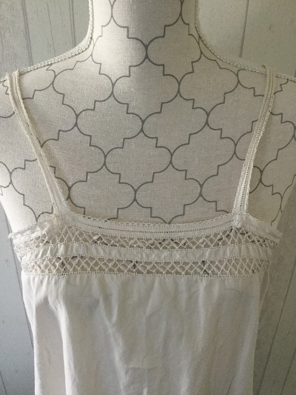 フランスアンティーク　コットン　キャミワンピース