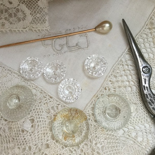 フランスアンティーク メルスリーパニエセット レース Mon