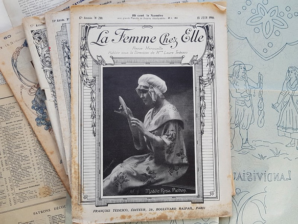 フランスアンティーク女性誌 La Femme Chez Elle 1916 Juin 1枚目の画像