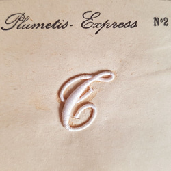 フランスアンティーク　Plumetis Express No.2 刺繍用モノグラム「T」 3枚目の画像