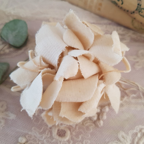 フランスアンティーク　布花　ブーケ フランスアンティーク 布花ブーケ 白 チャーム Mon Atelier