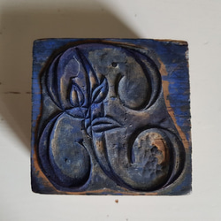 フランスアンティーク 刺繍用イニシャルスタンプ B Feuille はんこ