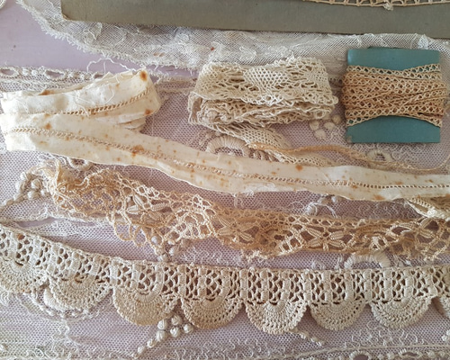 SALEஐ⋆*フランスアンティーク・レース♡ホワイト刺繍の5枚セット♡ フランスアンティーク レース 5種類セット レース Mon Atelier