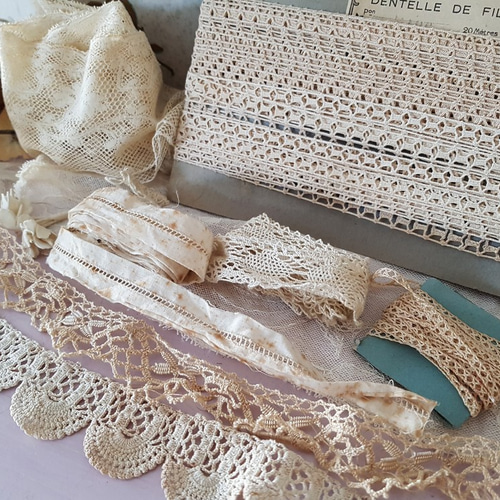 フランスアンティーク レース5点セット レース Mon Atelier