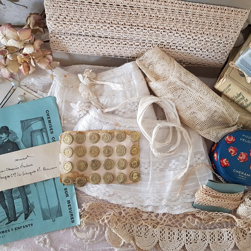 合計246cm! フランスアンティークレース5点 合計246cm! フランスアンティークレース5点 50cm単位)(残5) フランス