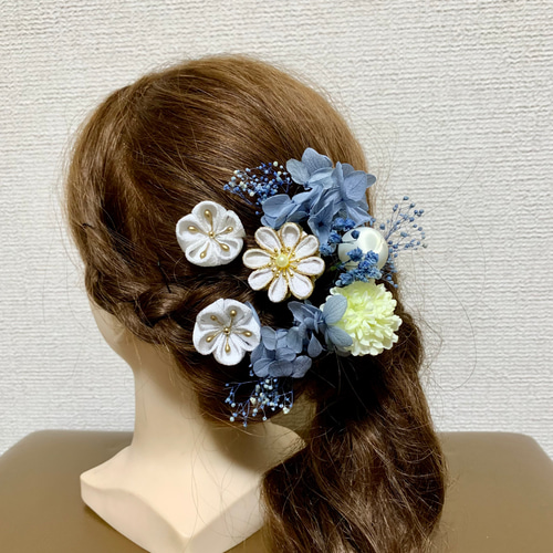 髪飾り つまみ細工 卒業式 成人式 前撮り ヘッドドレス（アクセサリー