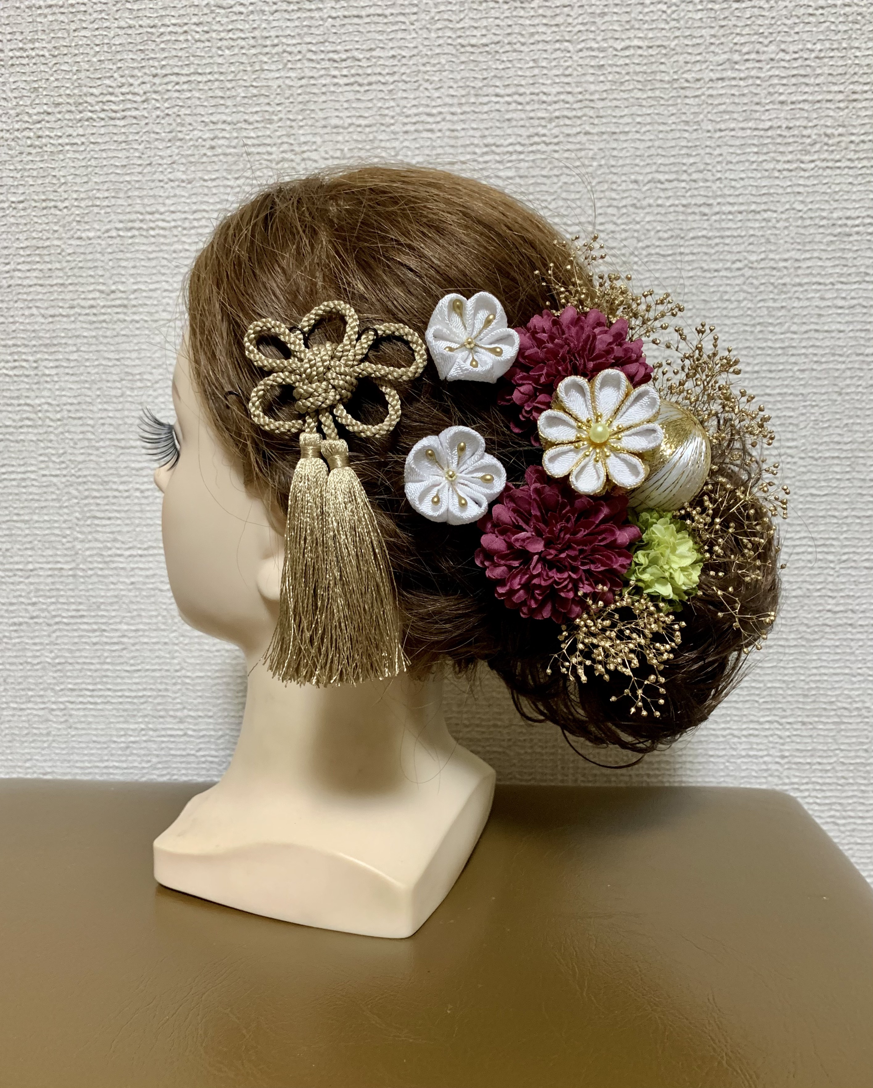 髪飾り つまみ細工 卒業式　成人式 結婚式 前撮り