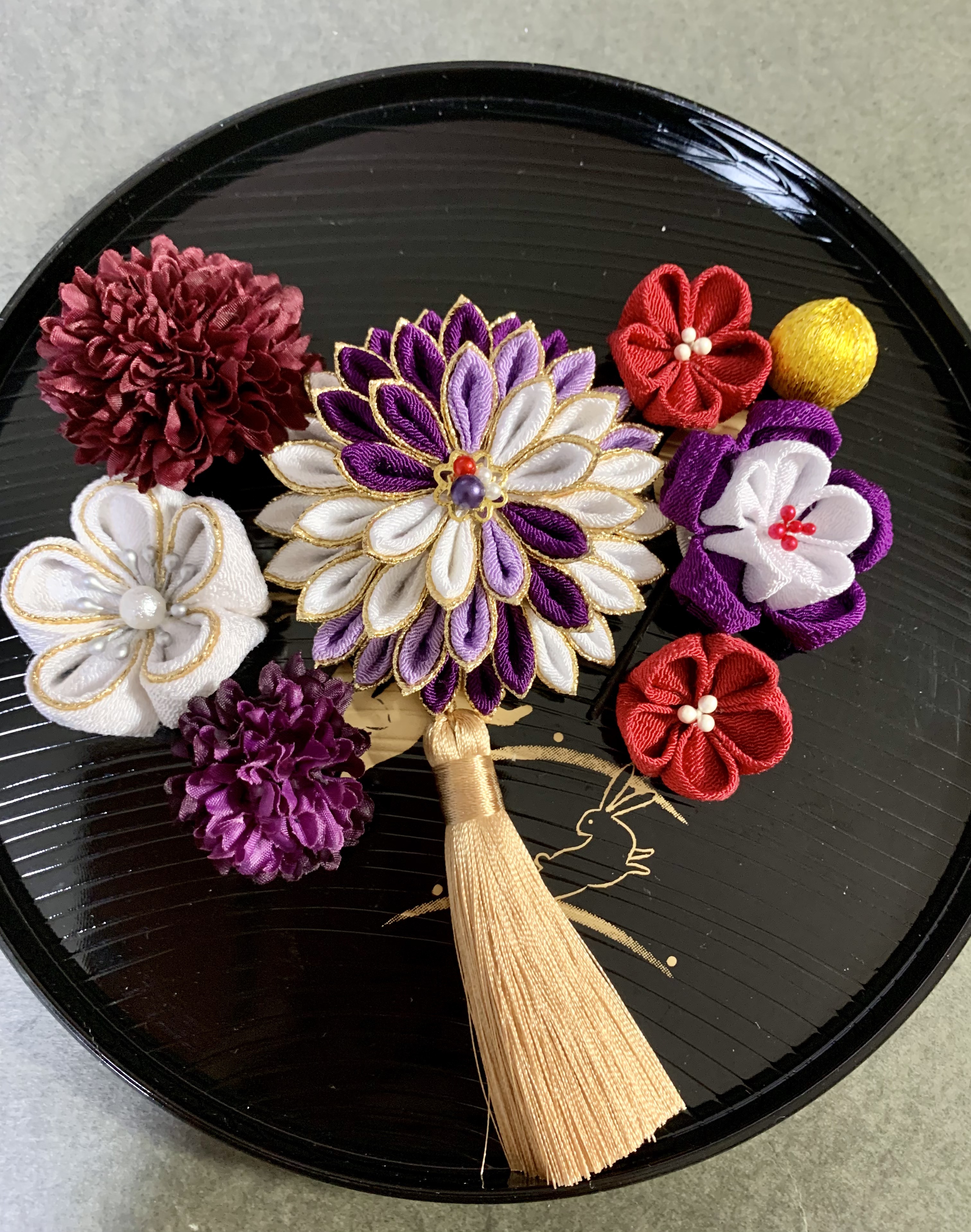 髪飾り つまみ細工 成人式 結婚式 前撮り