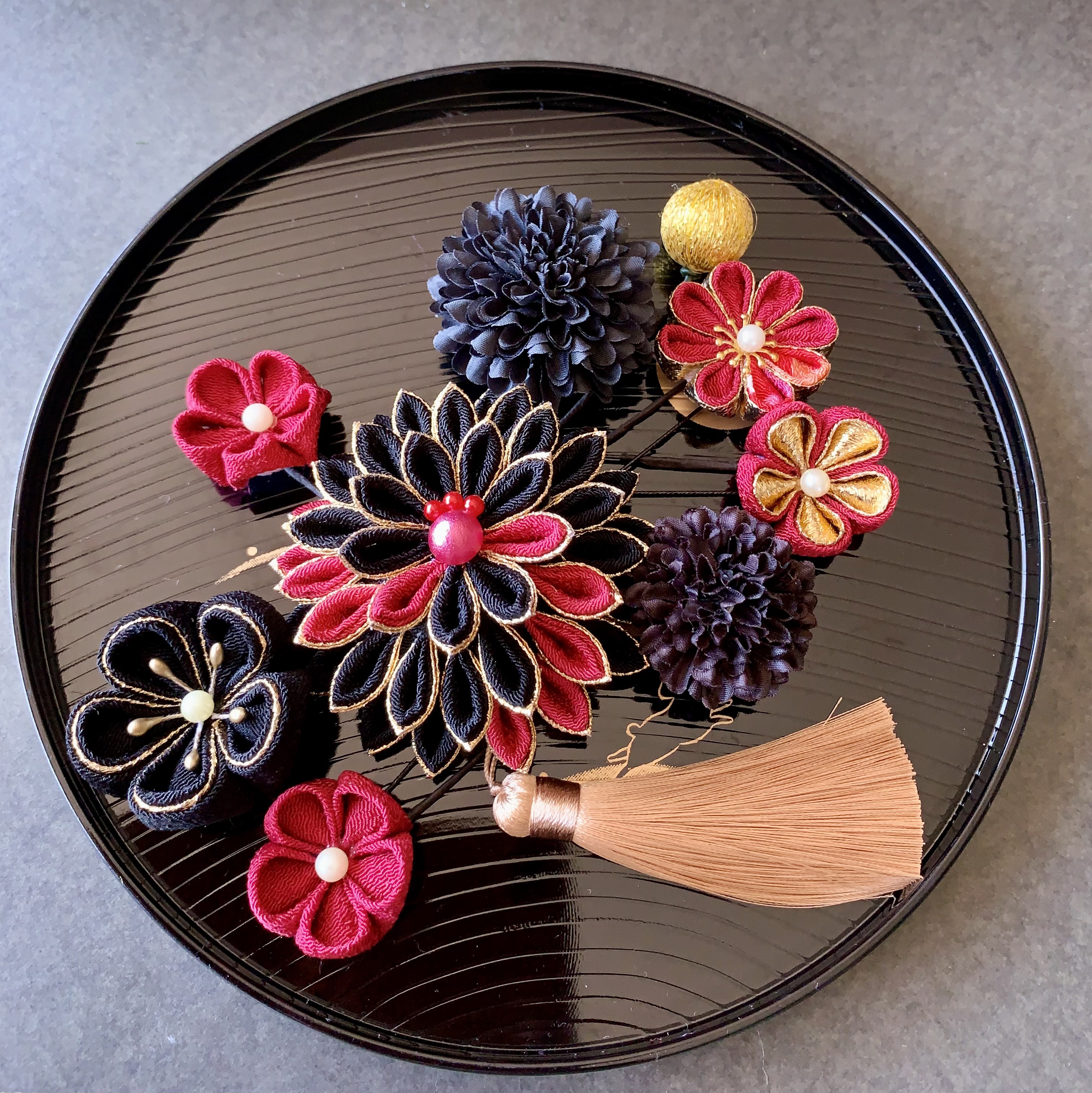 髪飾り つまみ細工 成人式 結婚式 前撮り