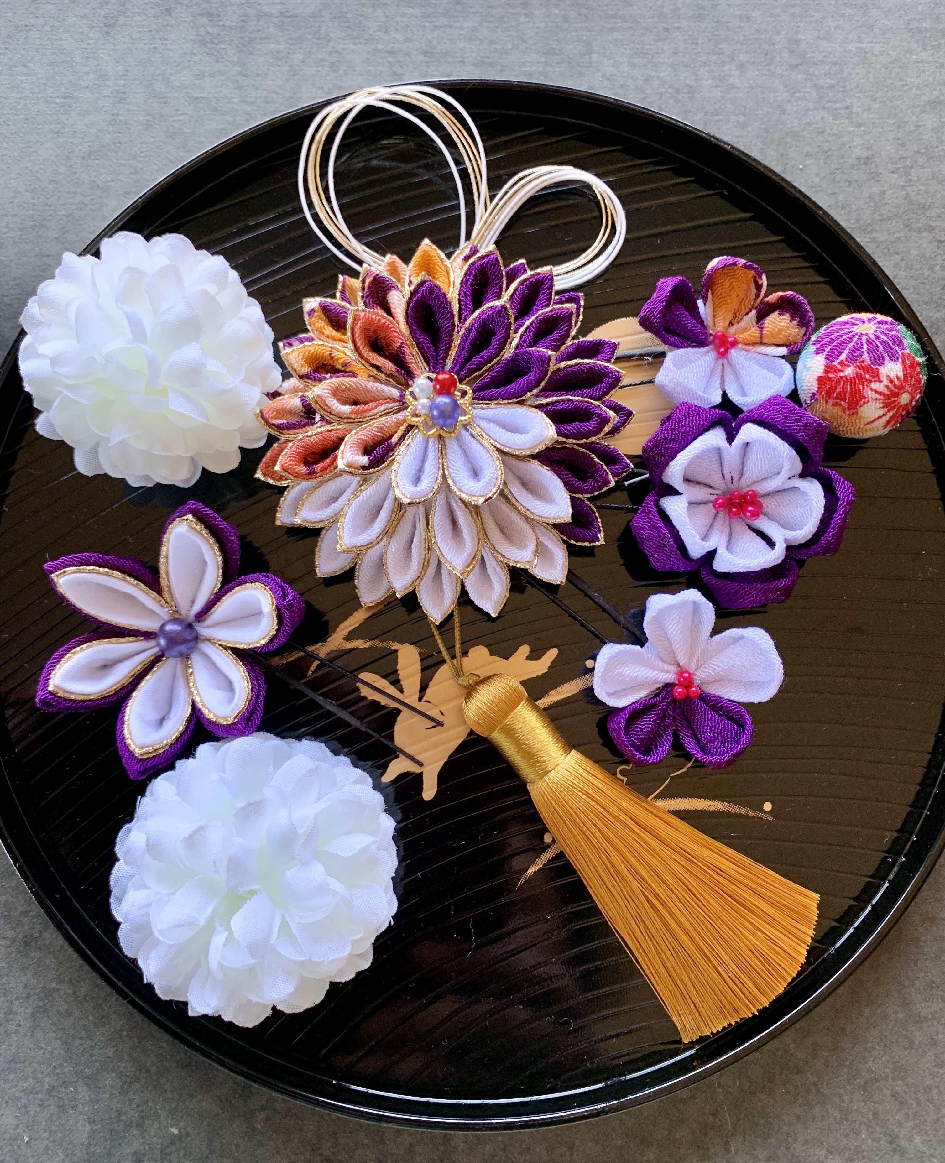 髪飾り つまみ細工 成人式 結婚式 前撮り