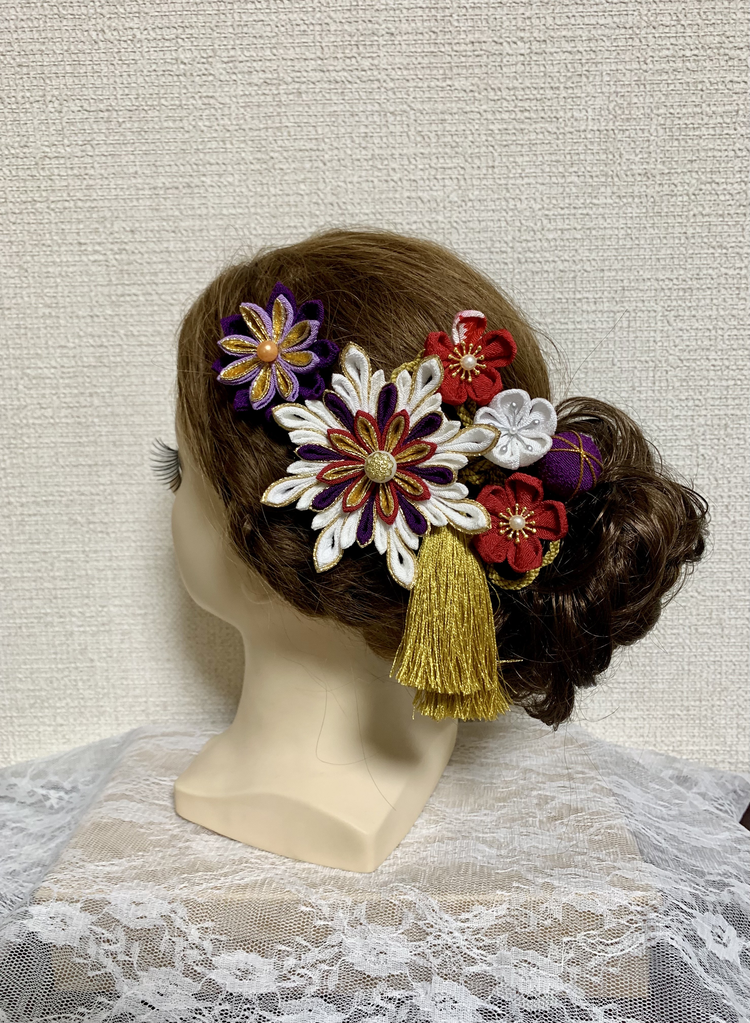 髪飾り つまみ細工 成人式 結婚式 前撮り