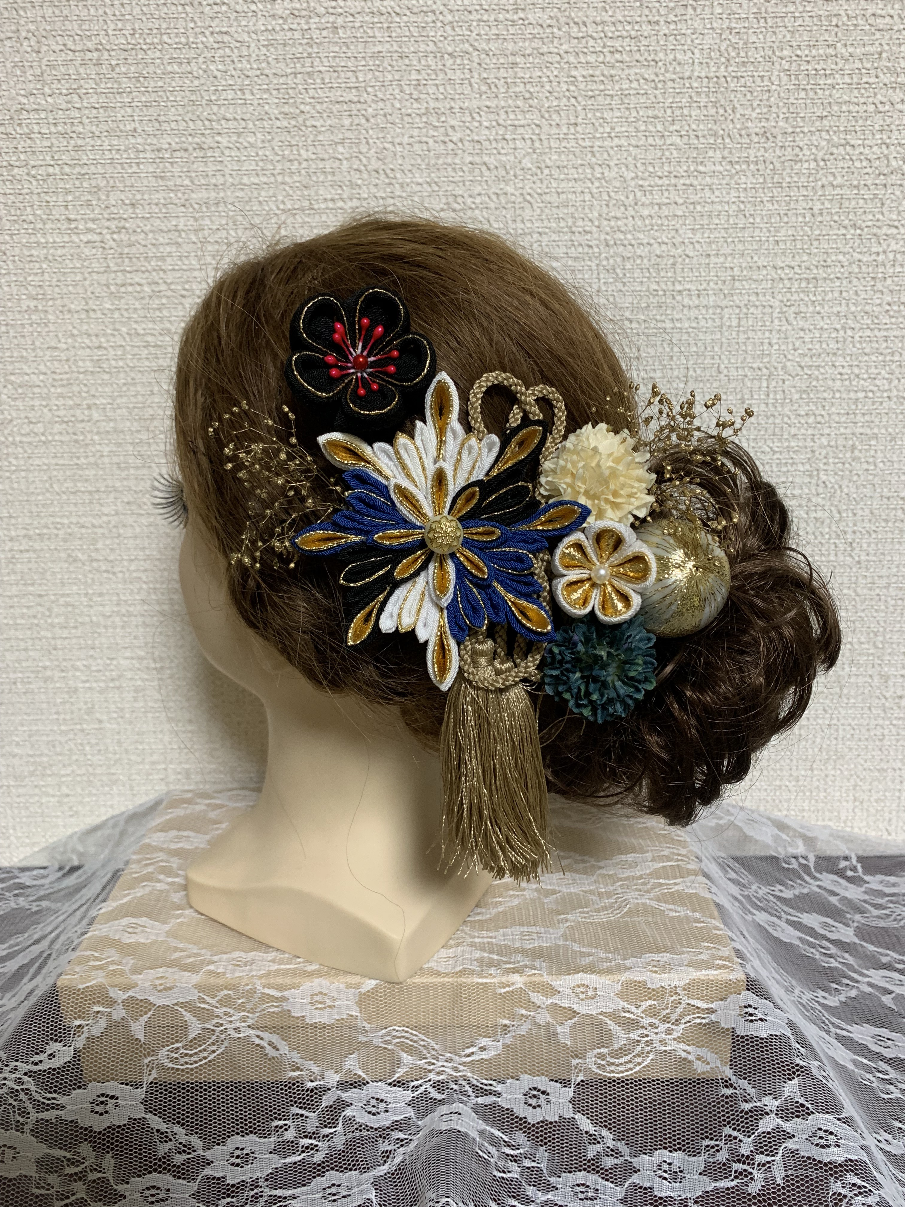 髪飾り つまみ細工 成人式 結婚式 前撮り
