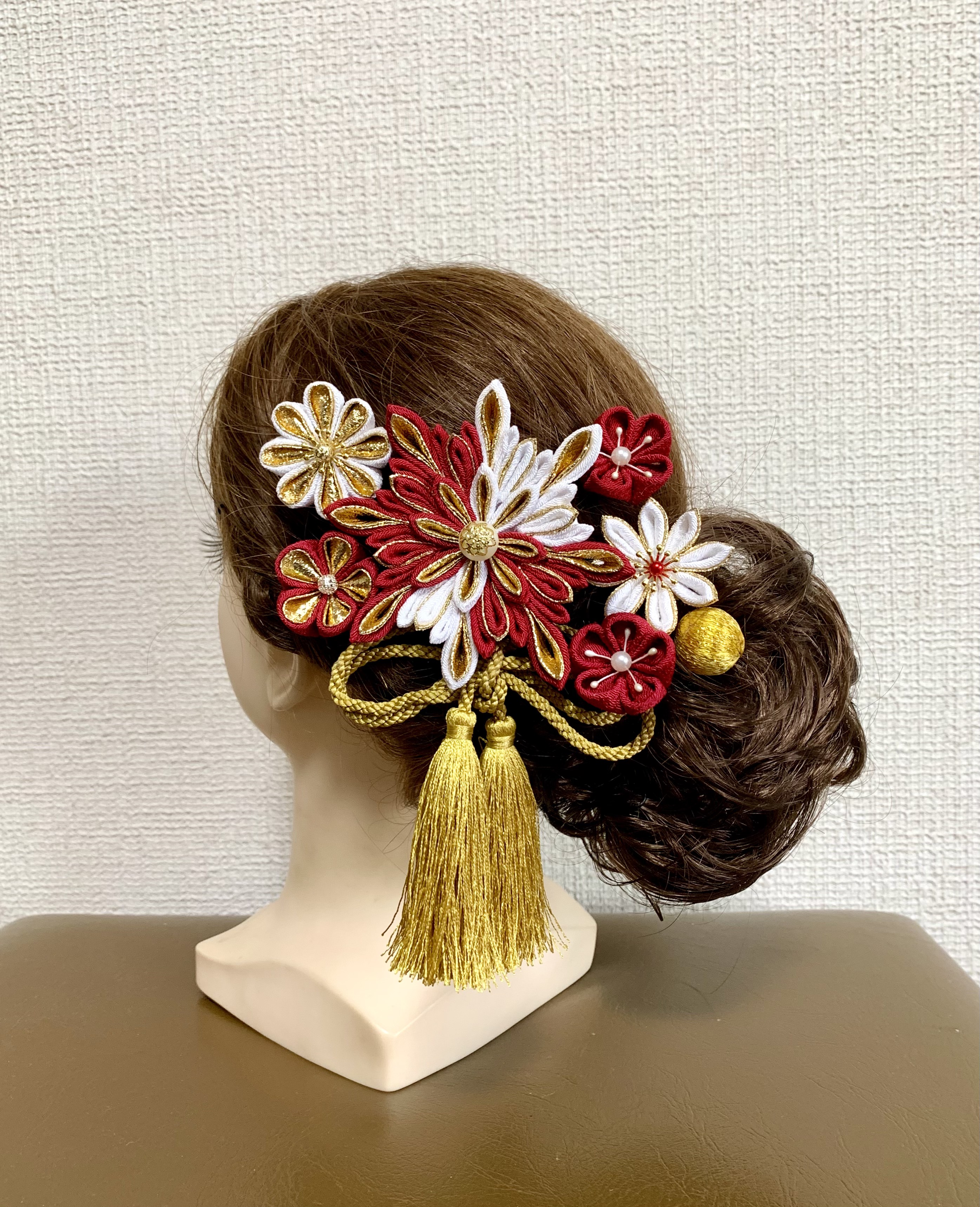 髪飾り つまみ細工 成人式 結婚式 前撮り