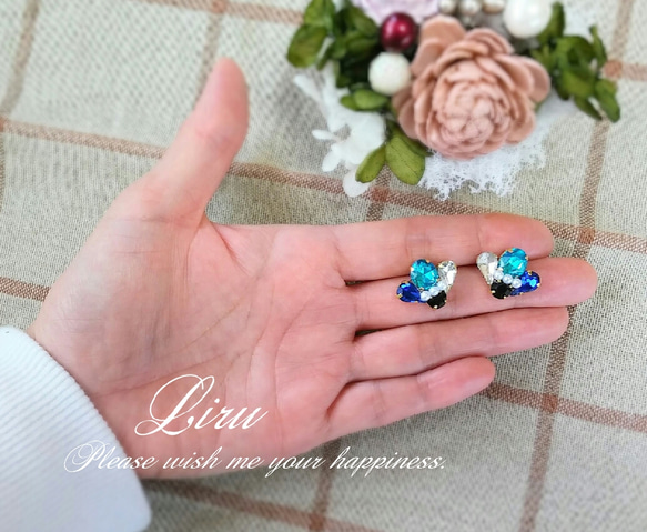 ▼Liru▲   o-u-gi pierce /blue 3枚目の画像