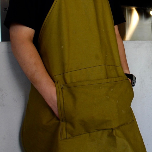 long apron [beige] 4枚目の画像