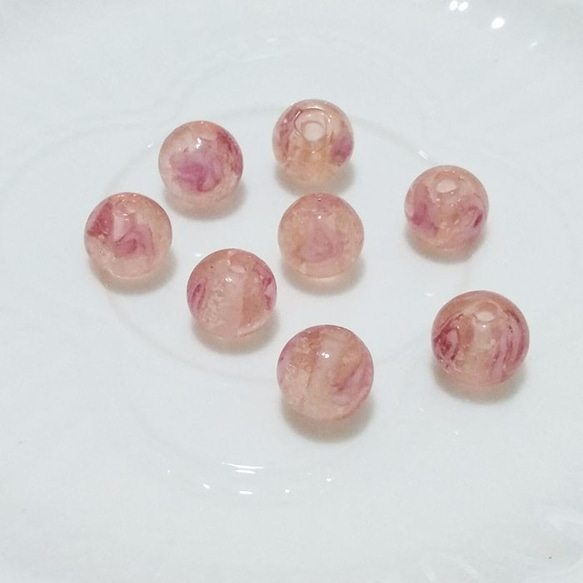 ♡グラス/グラス・風鈴gl花桜粉10mm 4入り 1枚目の画像