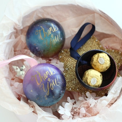 ♡創意・包裝♡星空主題精靈球創意禮品盒 粉紫星空 一個 第2張的照片