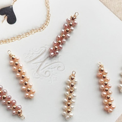 ♡真珠、半製品、春夏モデル、美しい手織り真珠、小片、ピンク、1 1枚目の画像