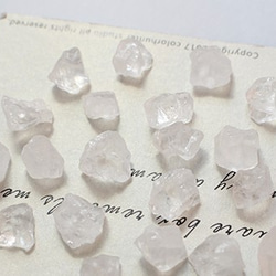 ♡水晶/天然石♡春款天然水晶串珠 白水晶 2個入 第2張的照片