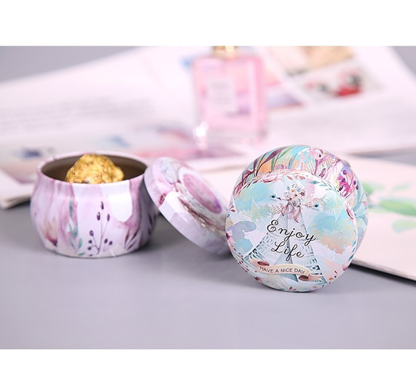 ♡創意・包裝♡歐式童話風糖果小鐵盒花茶罐子便攜小罐 氣球馬 1個入 第3張的照片