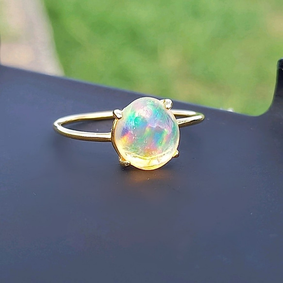 大特価◆レア！4℃ 純銀100% ウォーターオパールの指輪(8号) しゃぼん玉のようなウォーターオパールのシルバーリング 11号