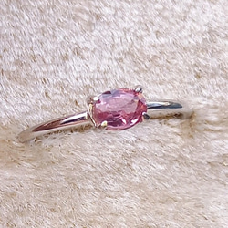 ピンクサファイアのsilver925リング　11号　シルバーリング　天然石　ジュエリー　ソーティング付き 1枚目の画像