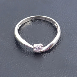 ほんのりピンクダイヤモンド0.14ctのK14リング　10号　リメイク品　鑑別済み　天然石　ジュエリー 8枚目の画像