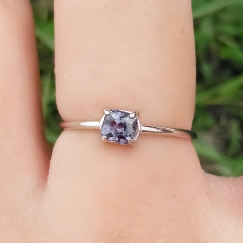 天然石 パープルスピネル ラベンダースピネル 天然石リング オーダー