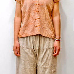 泰北清邁手製 / 春夏限定服裝 - 植物染短版上衣 第3張的照片