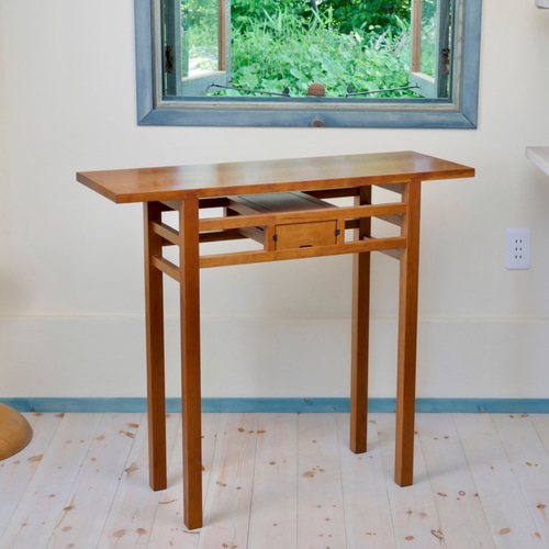 チェリー材のコンソールテーブル サイドテーブル Igel Haus 通販