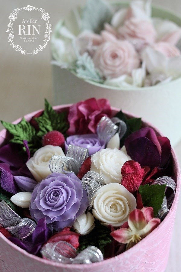ソープカービングのBOXアレンジ（円）大