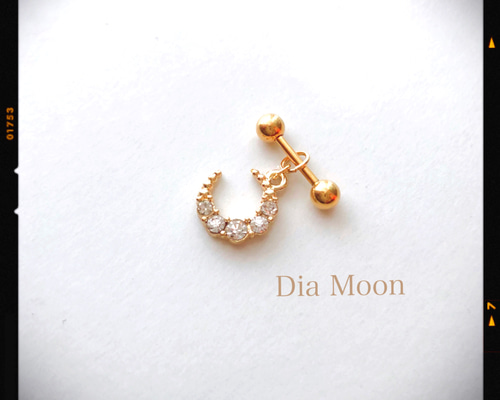 ムーンダイヤ 軟骨ピアス トラガス ヘリックス ピアス ピアス（その他