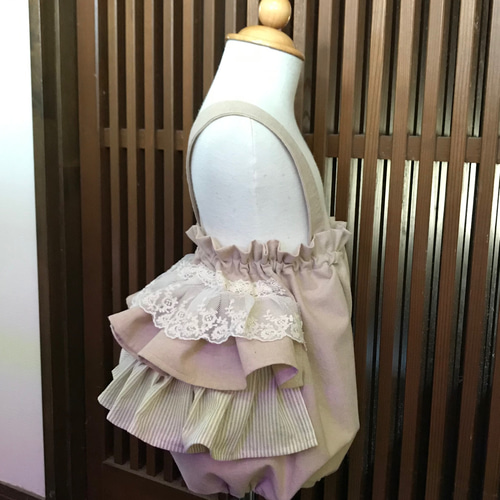 肩紐付き】まるで絵本みたいなボリューム かぼちゃパンツ おしりフリル 