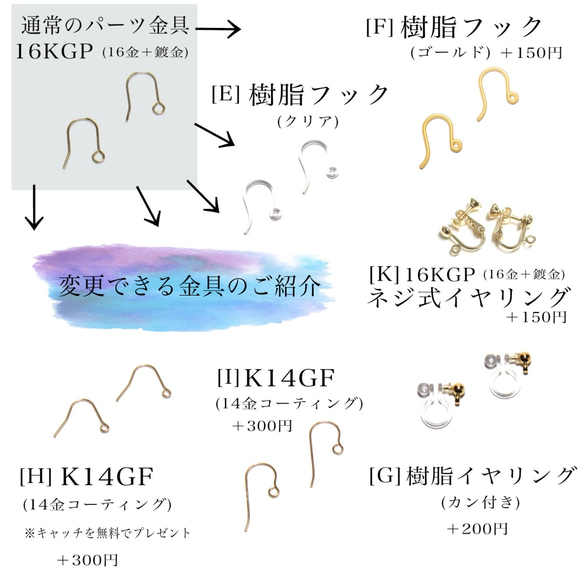 免費送貨*藍陶×金耳環編織/耳環過敏*紮染Somemoyo 第5張的照片