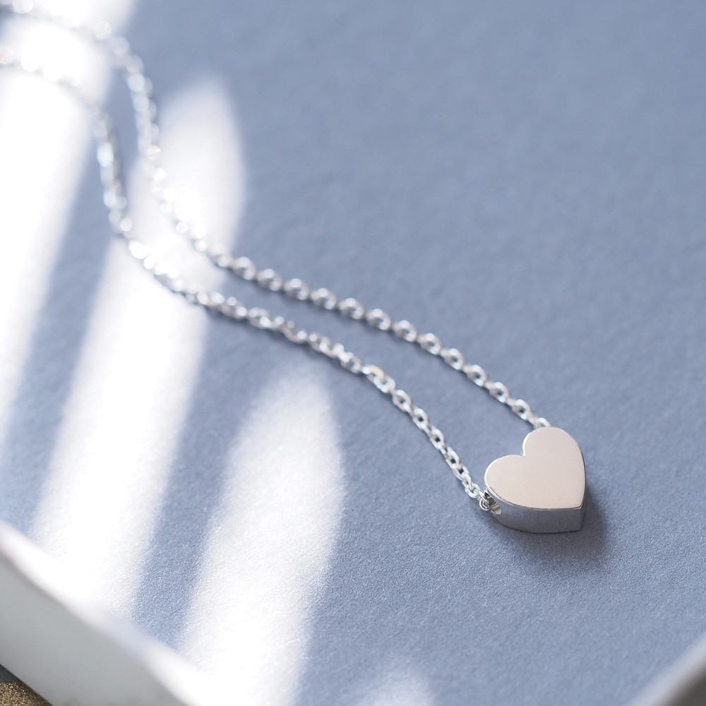 Simple ハート ネックレス シルバー925