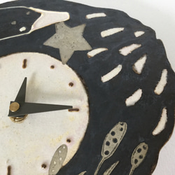 夜の水鳥 (陶器の時計) 2枚目の画像